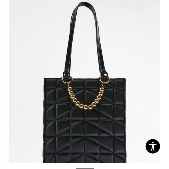 Zara Handbags - Zara quilted shopper bag